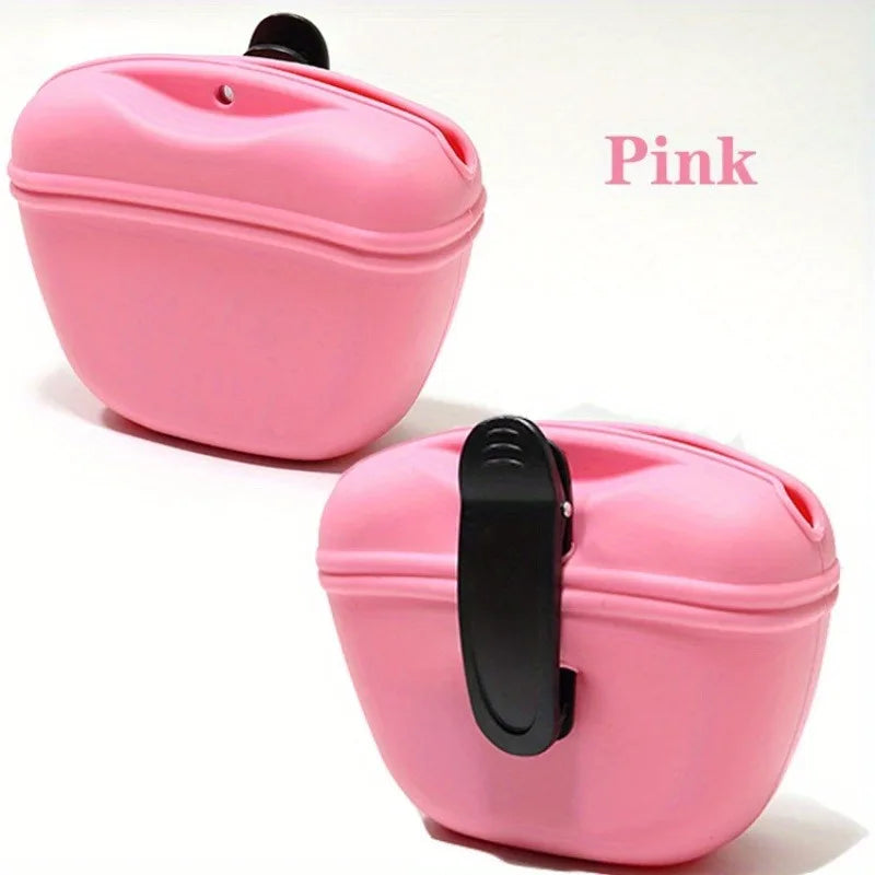 Premium Silicone Dog Treat Pouch - Portable Training Bag