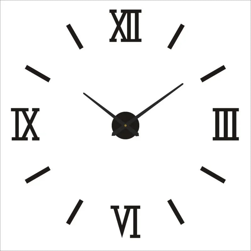 Elegant Modern Large Wall Clock - 3D DIY Quartz Design