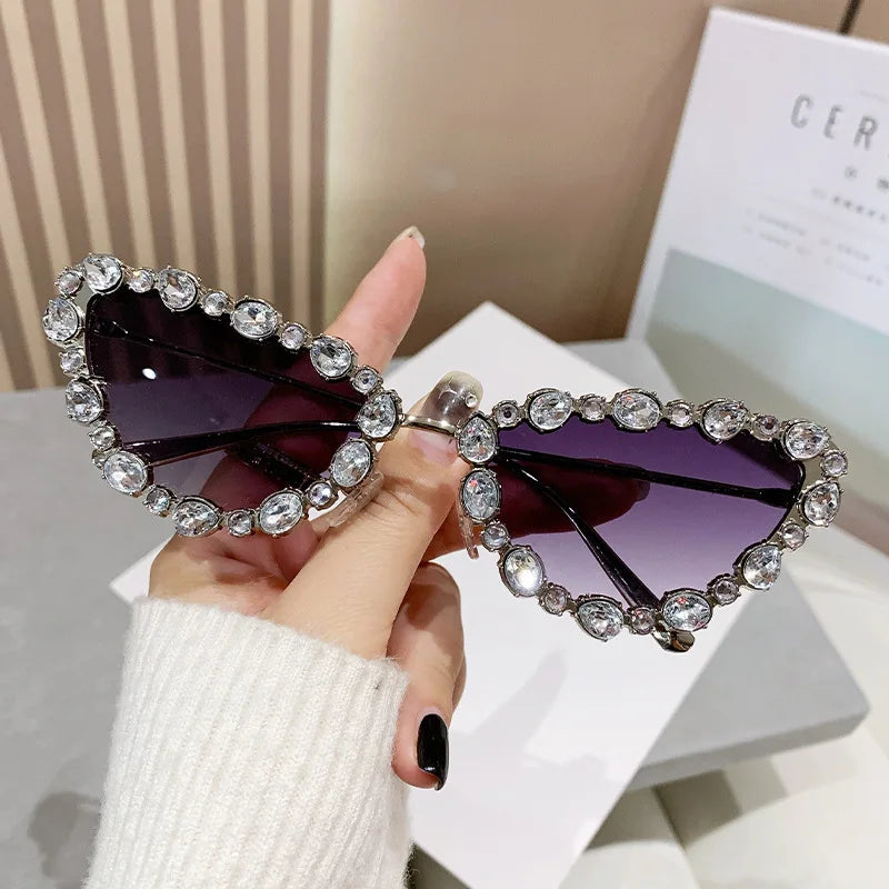 Luxury Vintage Cat Eye Sunglasses - UV400 Metal Frame