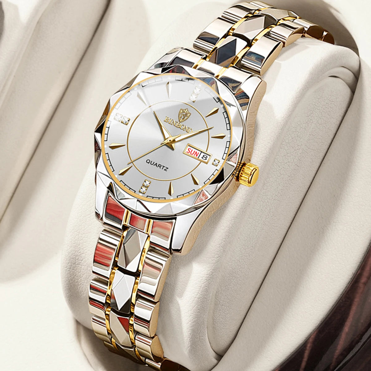 Elegant Women's Quartz Watch - Waterproof Stainless Steel Wristwatch