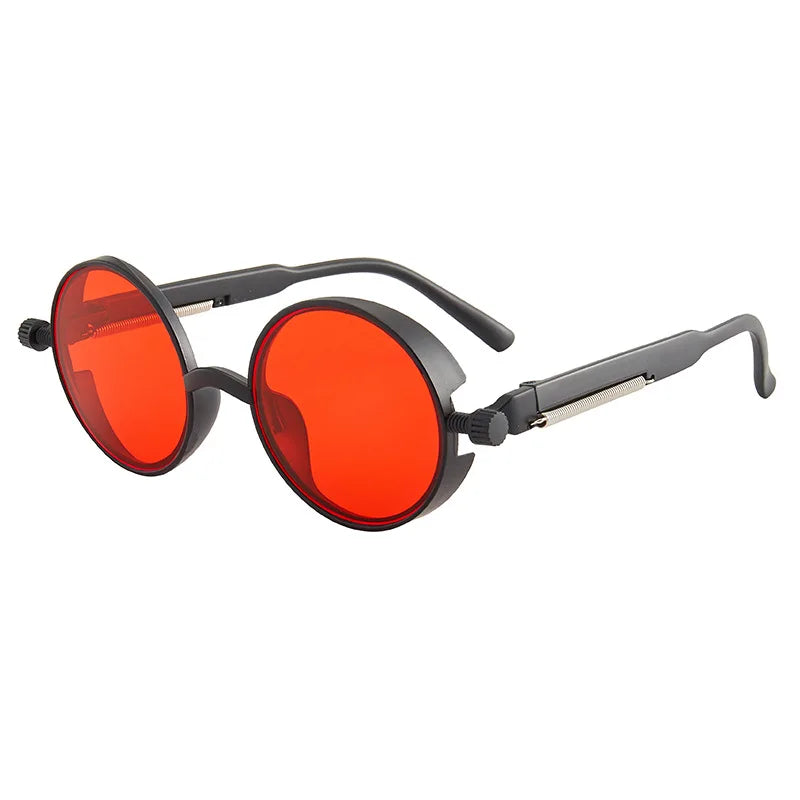 Retro Round Steampunk Sunglasses - Classic Gothic Eyewear