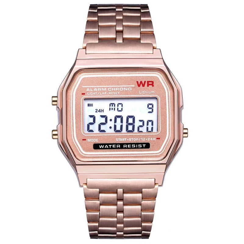 Elegant Digital Sports Watch - Multi-Functional LED Timepiece