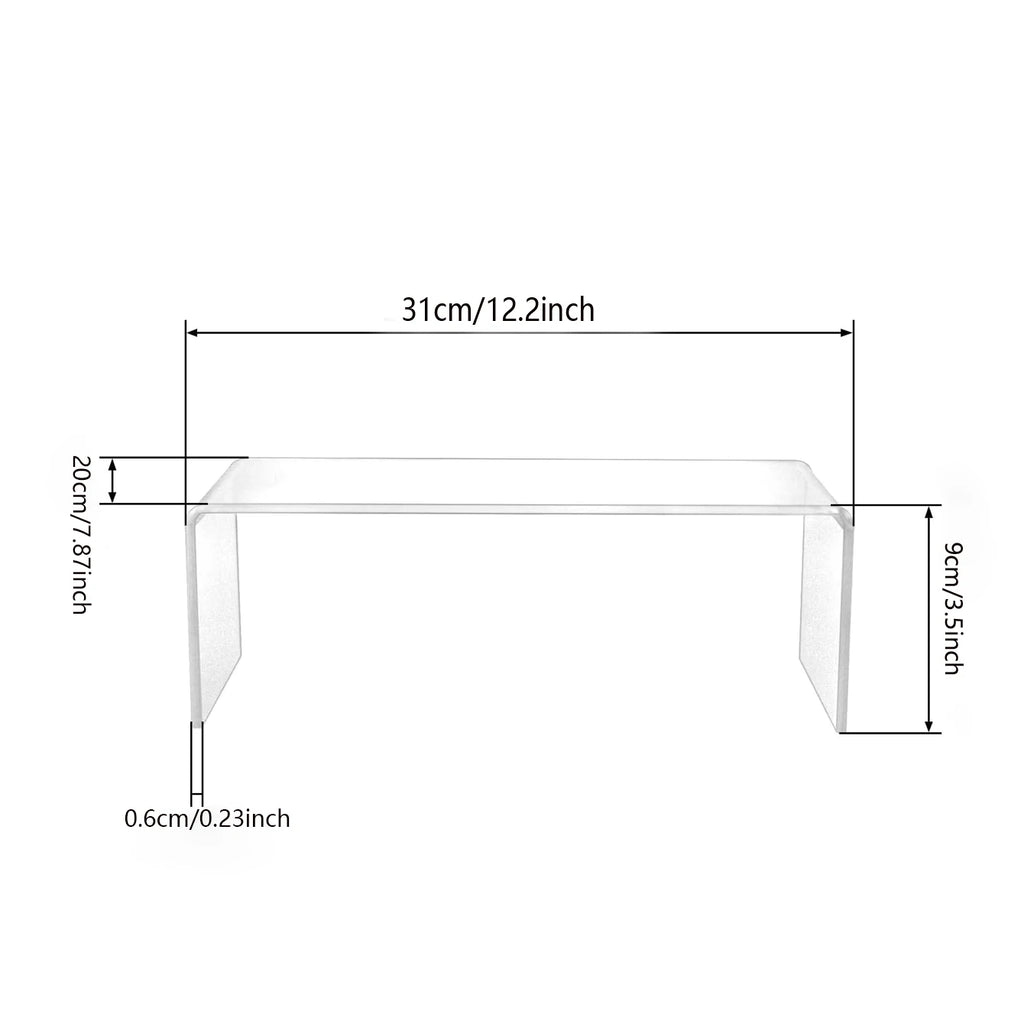 Premium Acrylic Monitor Stand for Ergonomic Desk