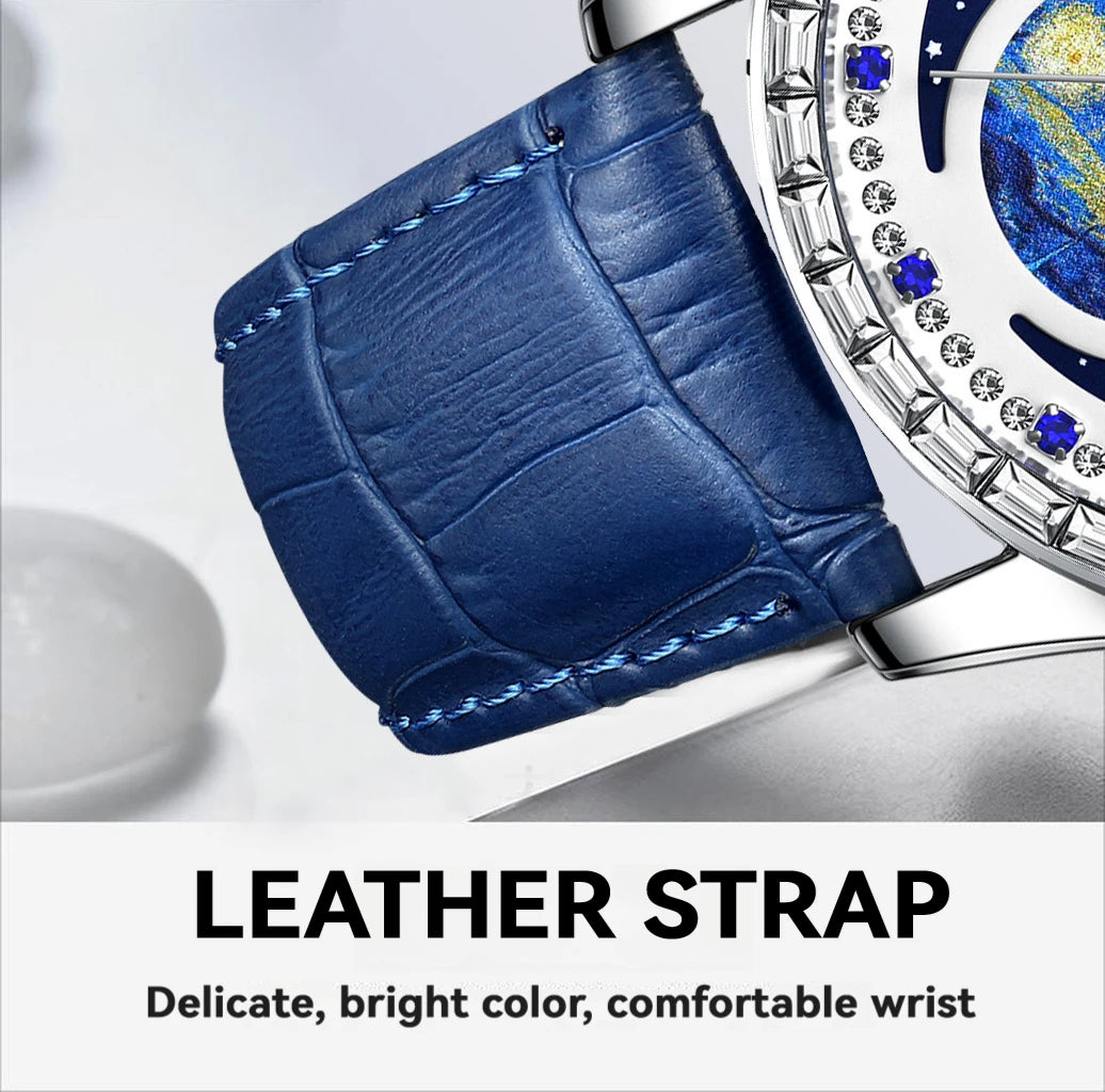 Luxury Men's Quartz Watch - Starry Sky Luminous Dial