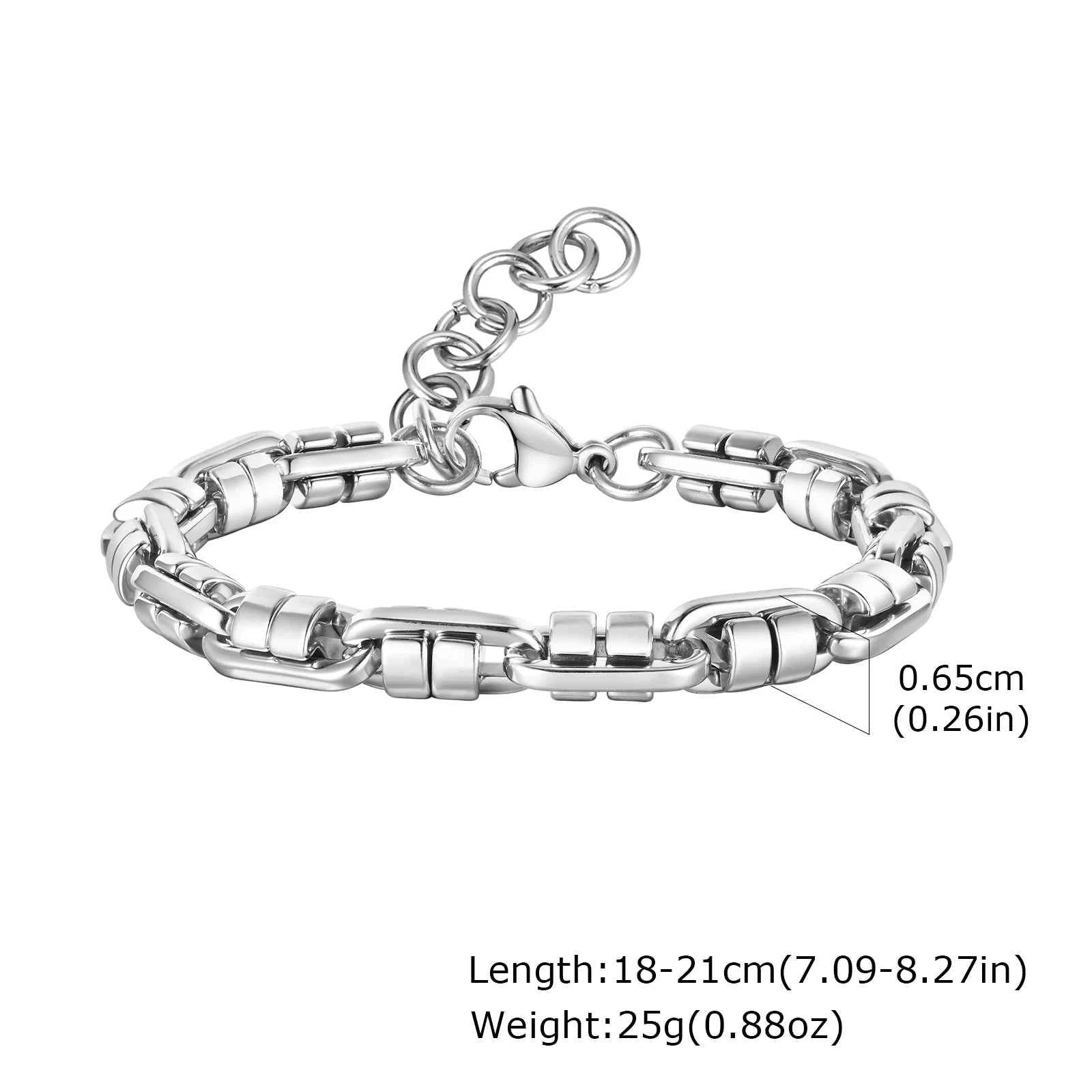 Premium Men's Chain Bracelet - Anti-Allergy Stainless Steel