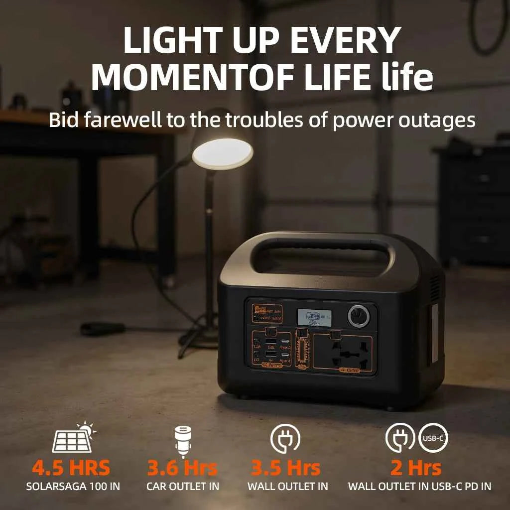 150W Portable Power Station Power Generator 110V 220V LED Light Emergency Solar Power Bank for Outdoor Camping Travel