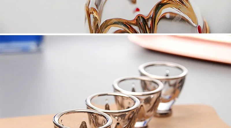Elegant Luxury Crystal Shot Glass - Hand-Painted 10ml