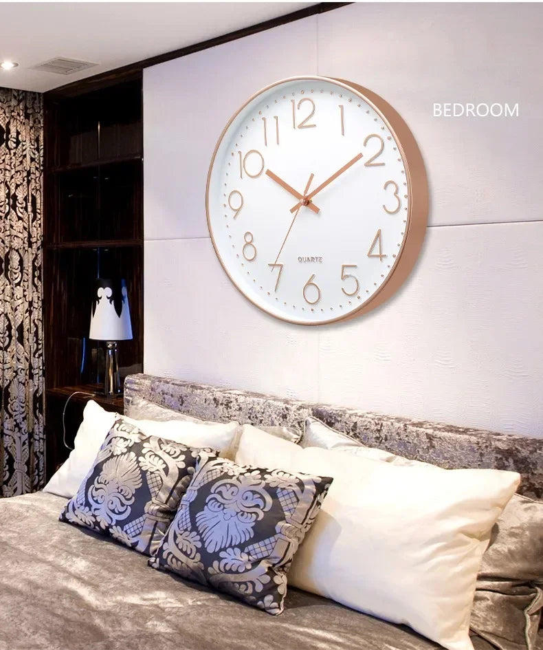 Elegant 8 Inch Silent Wall Clock - Modern Quartz Design