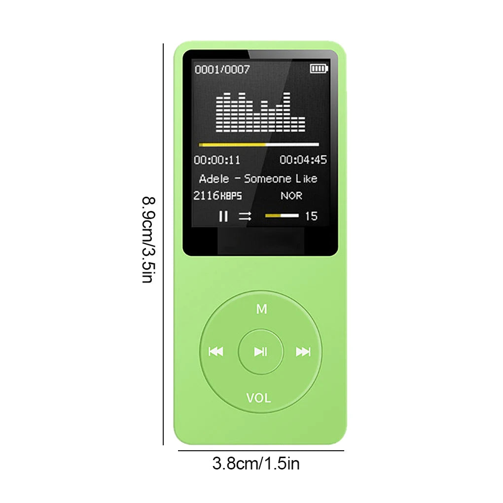 Compact Portable MP3 Player - Lossless Audio & Digital Display