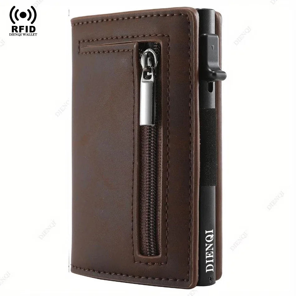 Luxury Slim Metal RFID Business Card Holder - Black