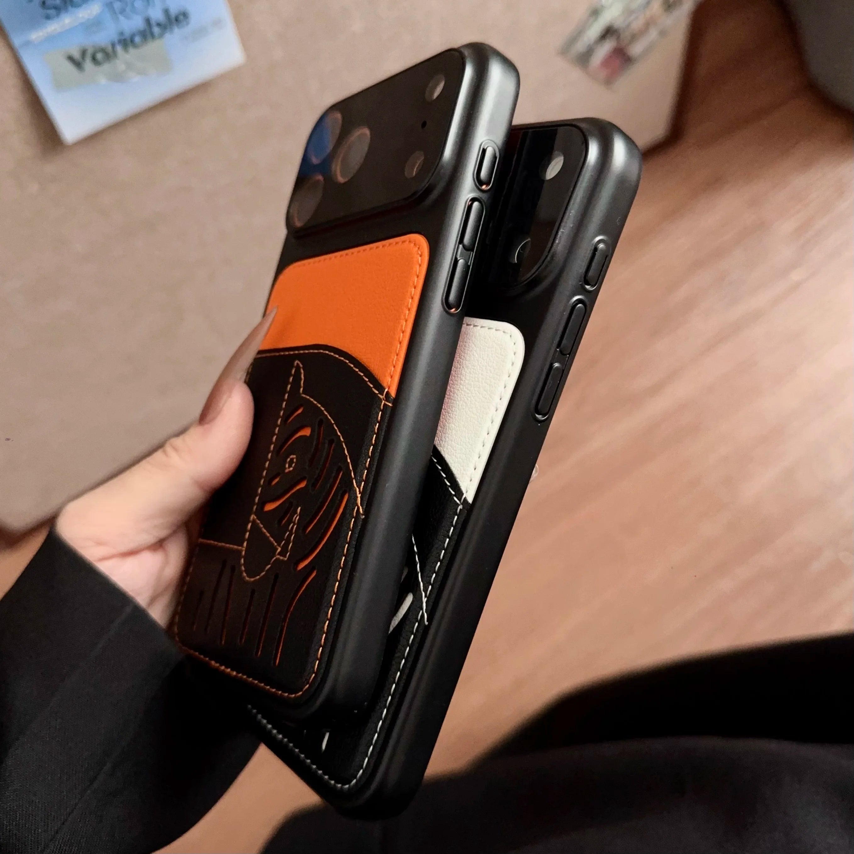 Premium Leather Wallet Phone Case for iPhone - Card Holder & Lens Protection
