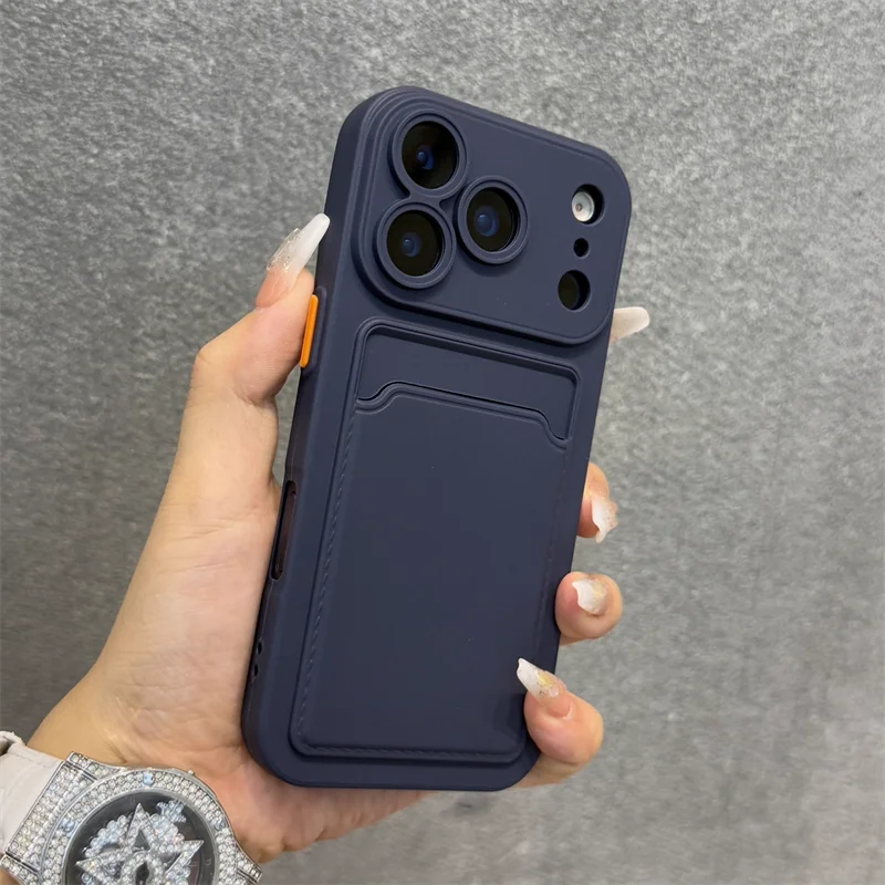 Luxury Soft Silicone Wallet Case with Card Holder
