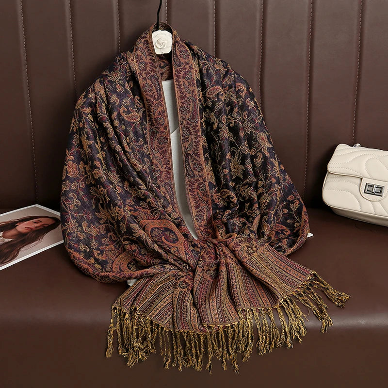 Luxury Cashmere Pashmina Shawl - Elegant Winter Wrap