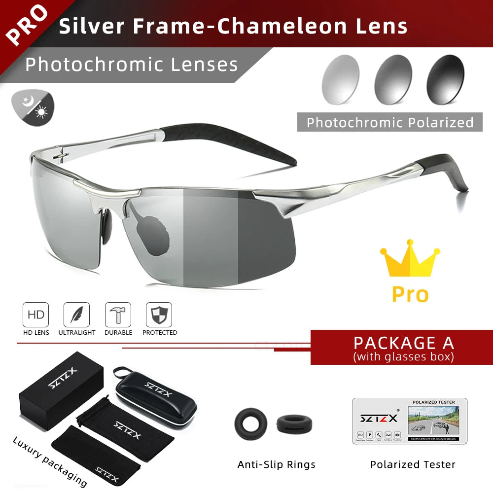 Premium Men's Photochromic Sunglasses - Polarized & UV Protection