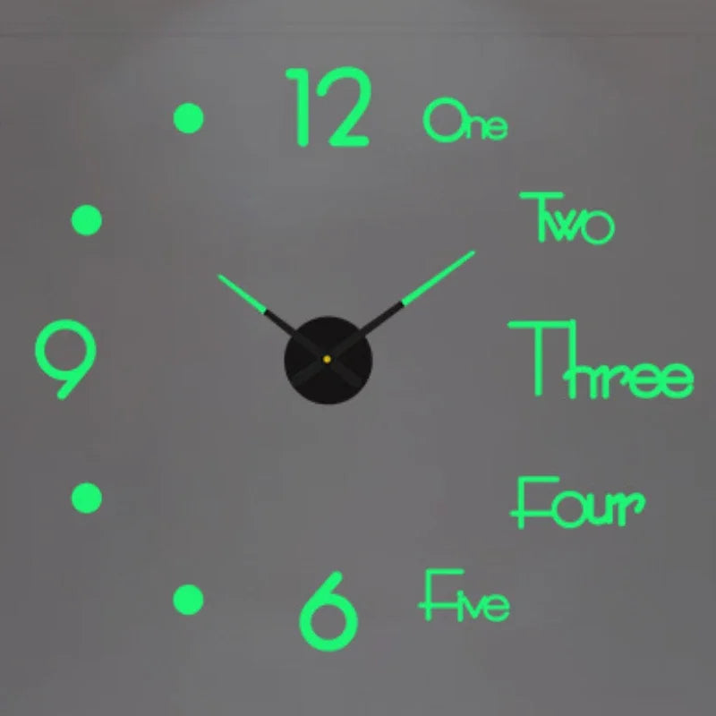 Elegant Modern Large Wall Clock - 3D DIY Quartz Design