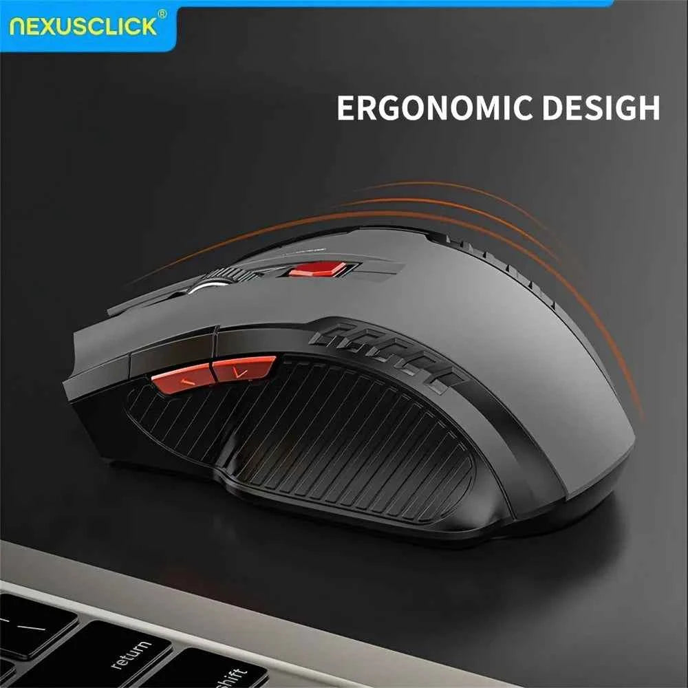 NexusClick Wireless Optoelectronic Mouse,1600DPI 6 Silent clicks New Game&Craft Gift Mice in Stock USB Receiver for Office Gamer