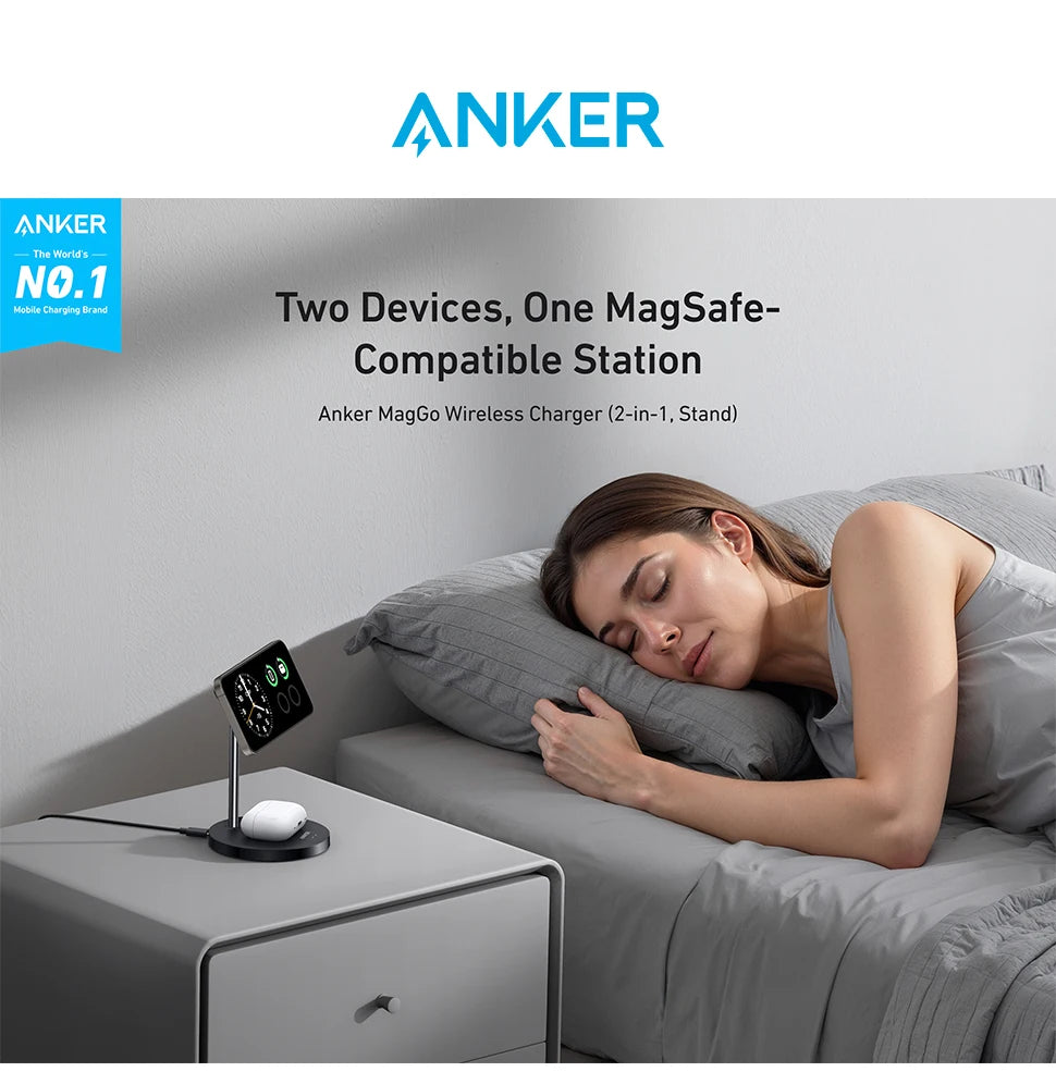 Premium Qi2 Wireless Charger Stand - Fast 15W Magnetic Charging