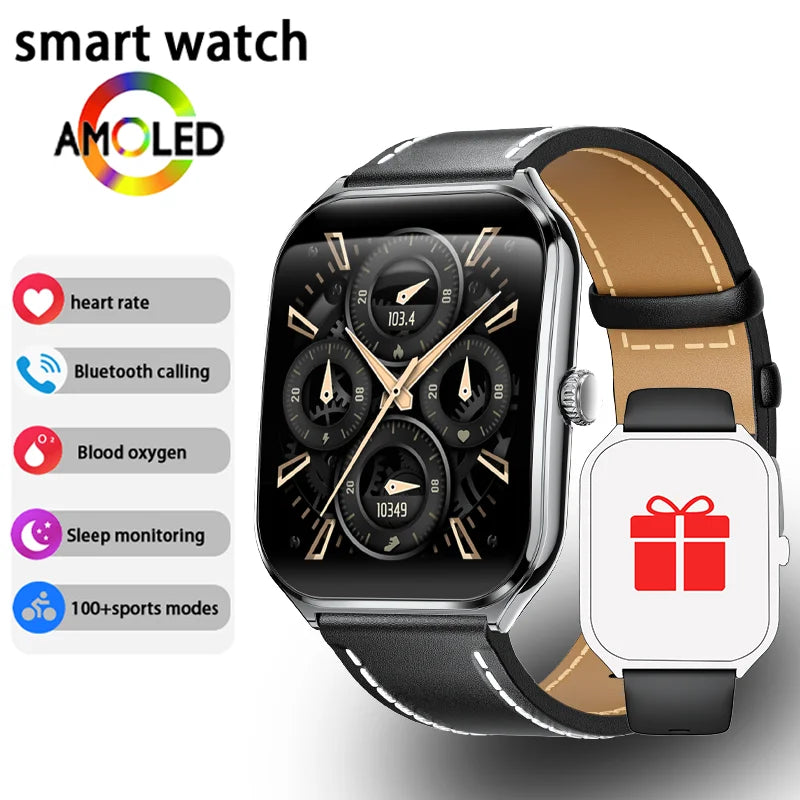 Premium Ultra Thin Smartwatch - 1.96" AMOLED Display & BT Calls