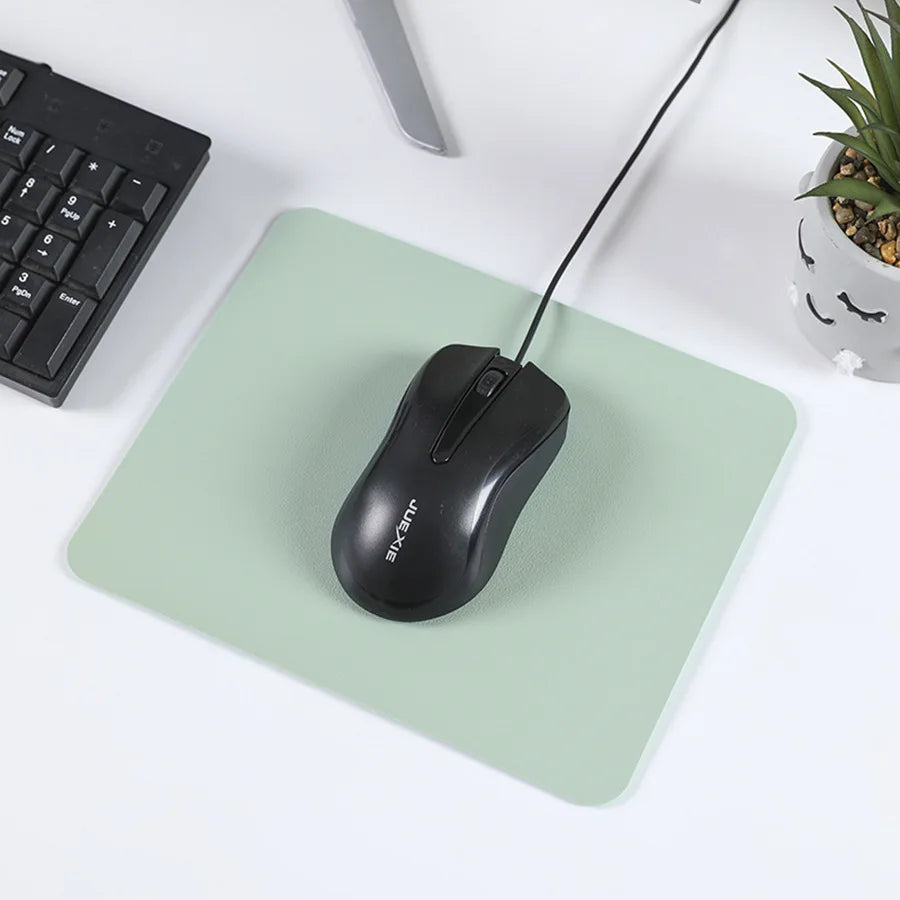 Premium Small Leather Mouse Pad - Non-Slip & Waterproof