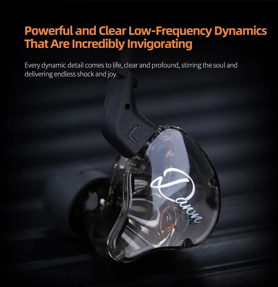 Premium Wired Earphones HiFi Bass - Detachable Cable Earbuds