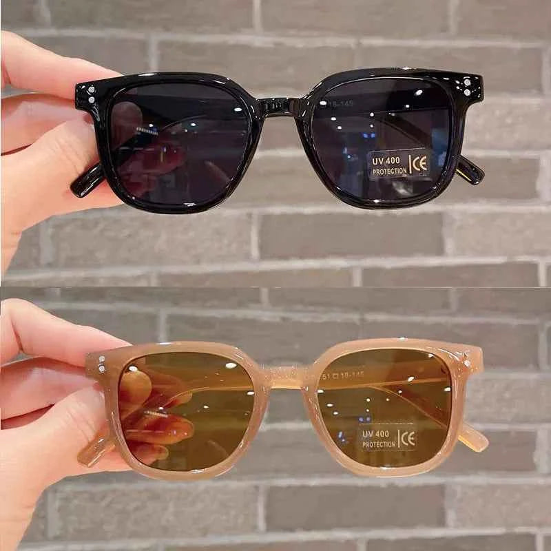 Premium Kids Sunglasses - UV400 Vintage Square Eyeglasses