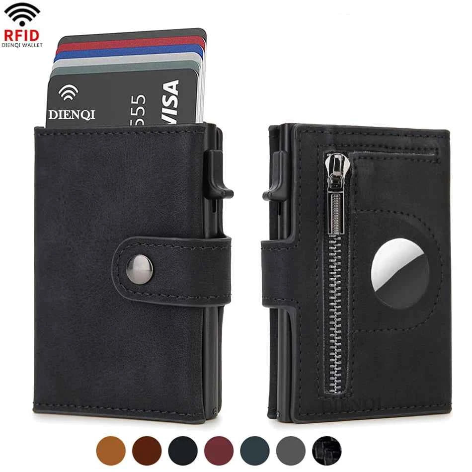 Luxury Carbon Fiber Airtag Wallet - Slim Minimalist Credit Card Holder