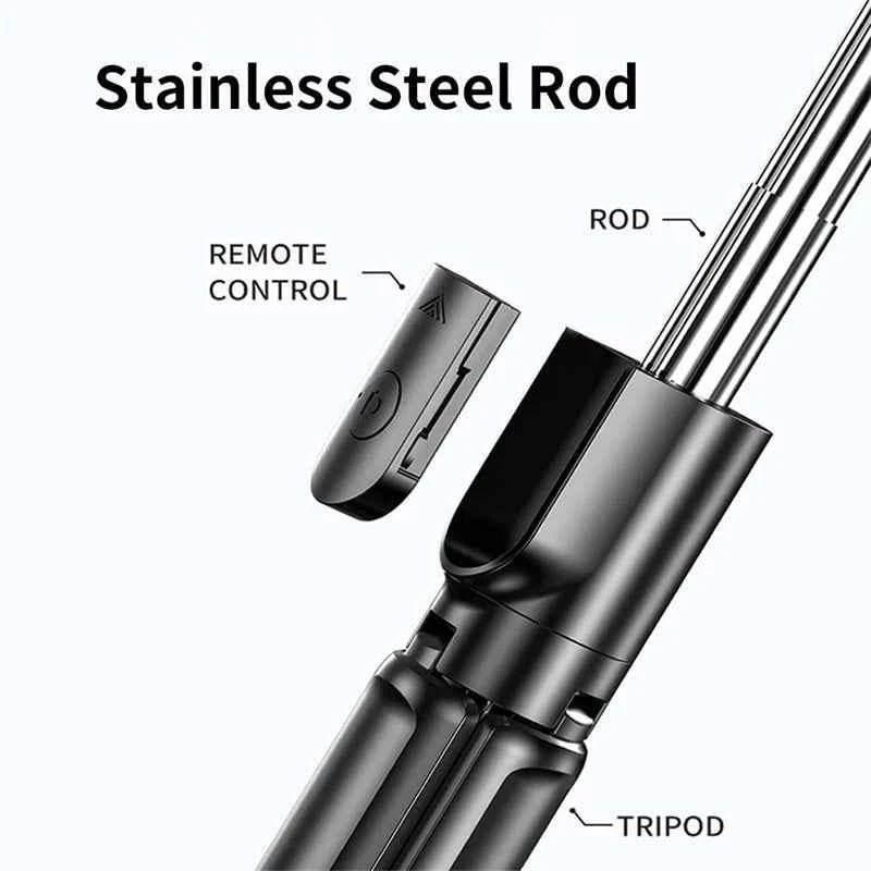 Professional Selfie Stick Tripod with Fill Light & Wireless Remote