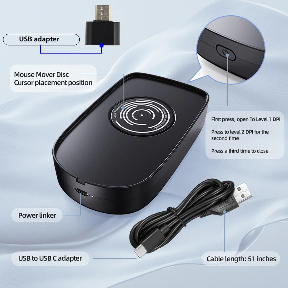 Undetectable Mouse Jiggler – Premium USB Mouse Mover with ON/OFF Switch