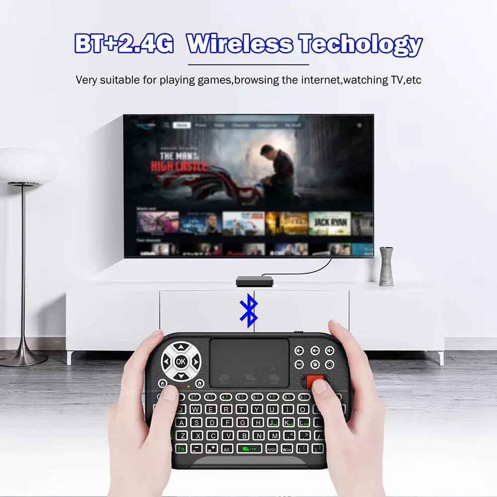Premium Mini Wireless Keyboard with Touchpad & Scroll Wheel