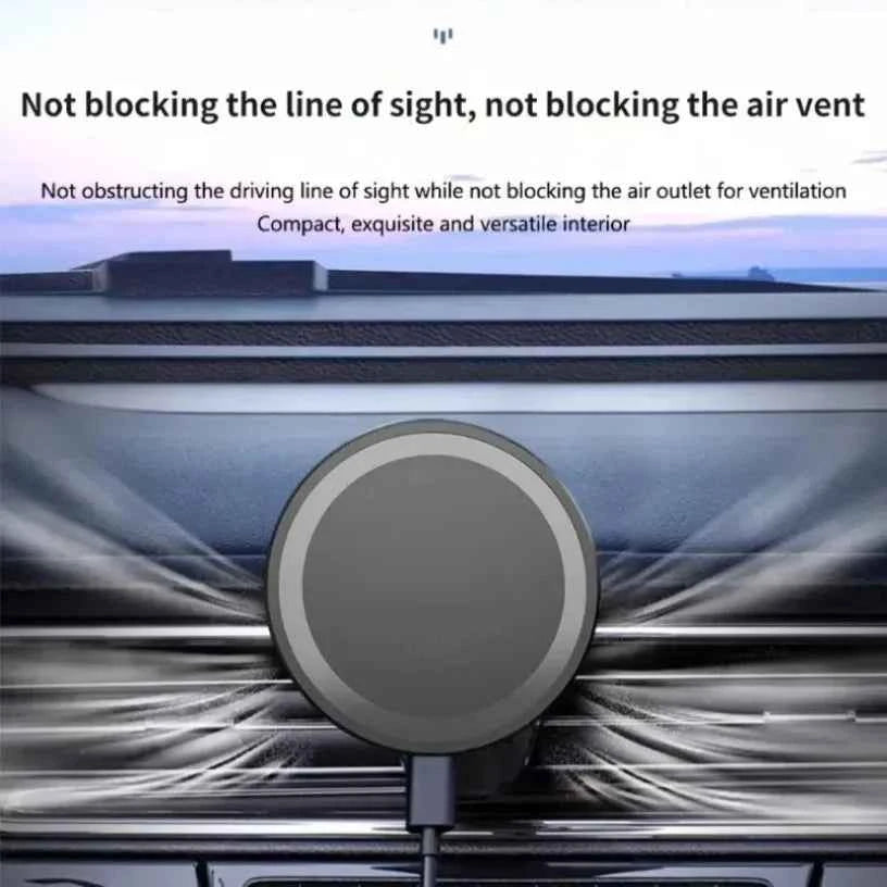 Car Magnetic Wireless Charger Air Vent Phone Holder Stand For Magsafe iPhone 16 15 14 13 12 Pro Max Cell Fast Charging Station
