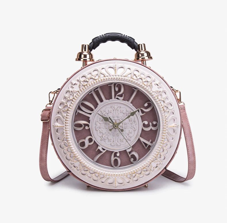 Elegant Clock Handbag - Unique Design Crossbody Bag