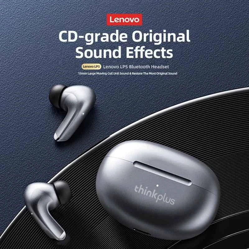 Lenovo LP5 Wireless Bluetooth Earbuds Stereo HiFi Music Earphones Headphones Sports Waterproof TWS Headset With Mic Earbuds New