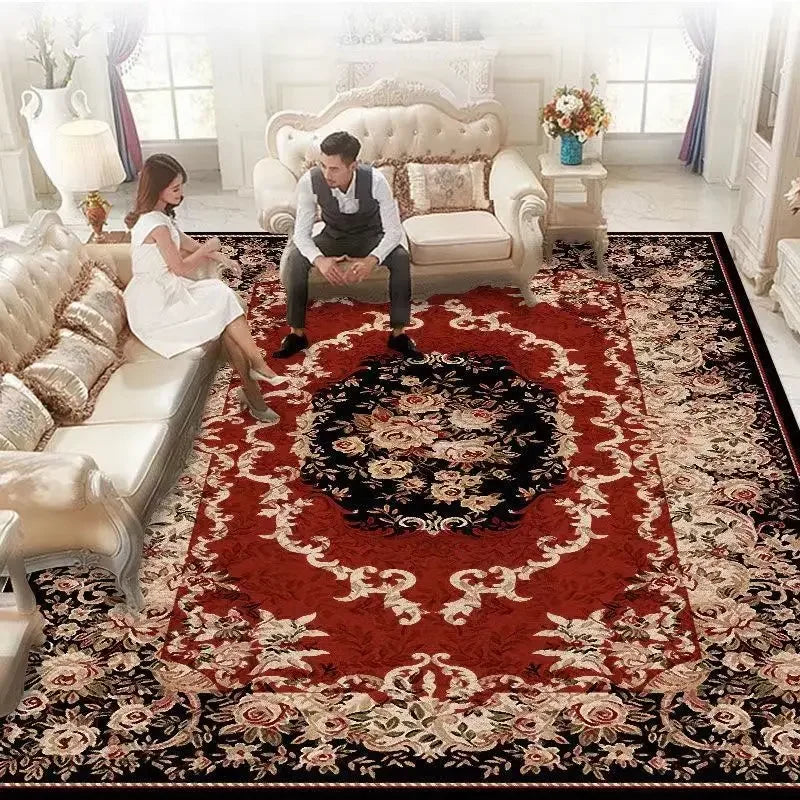 Plush Flannel Luxury Living Room Rug - European Home Decor