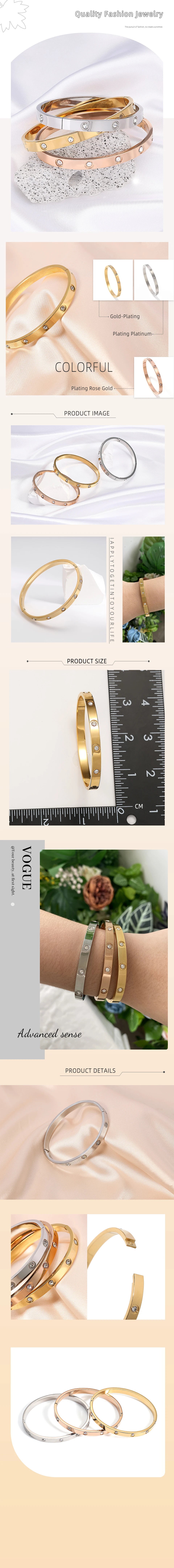 Elegant Women's Stainless Steel Bracelet - Premium Cuff Design