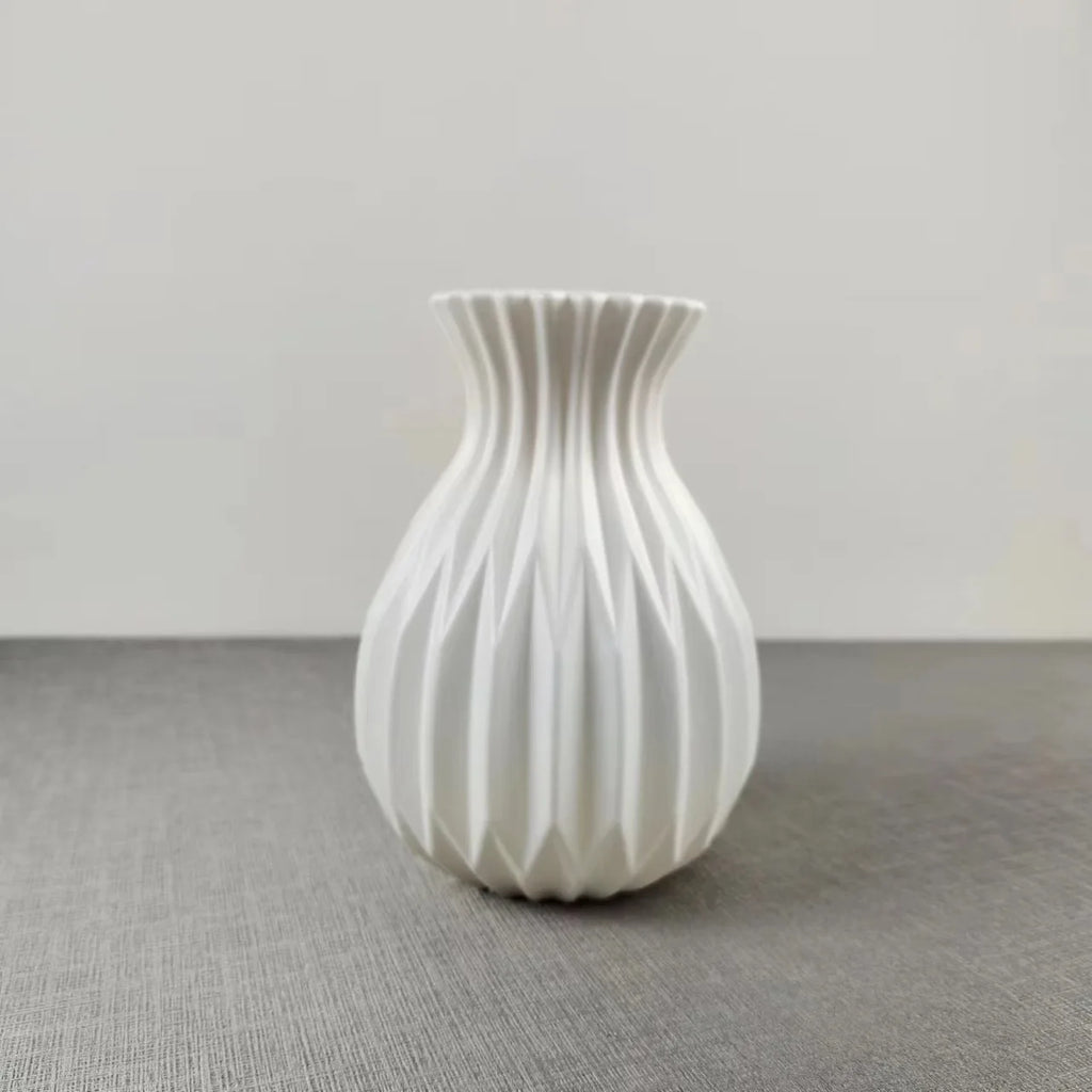 Elegant Plastic Home Vase - Modern Minimalist Decor