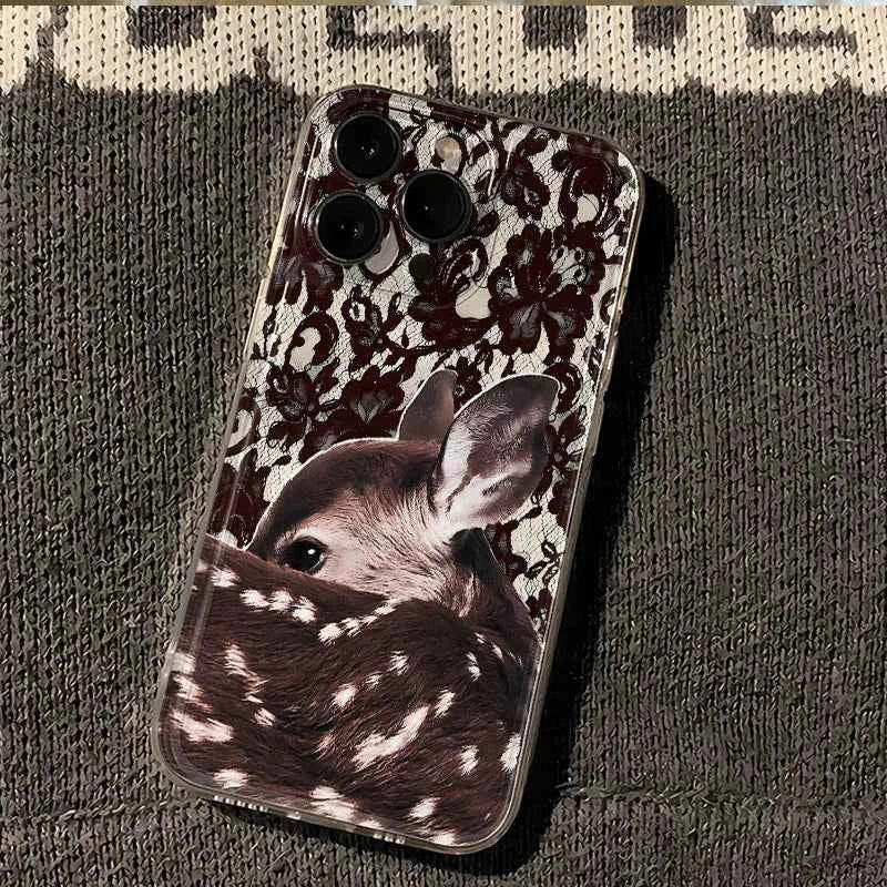 Luxury Floral Lace Phone Case - Protective Clear Cover