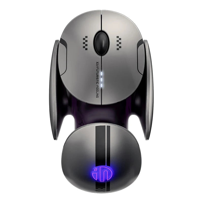 Silent Wireless Gaming Mouse - Rechargeable, Metal Base, Bluetooth 5.0