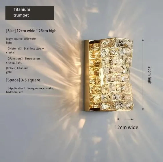 Premium Luxury Crystal Wall Lamp - Modern LED Sconce