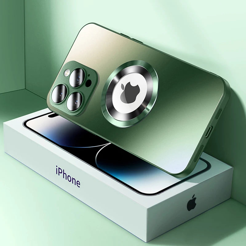 MagSafe Magnetic Wireless Charging Case with Matte Tempered Glass