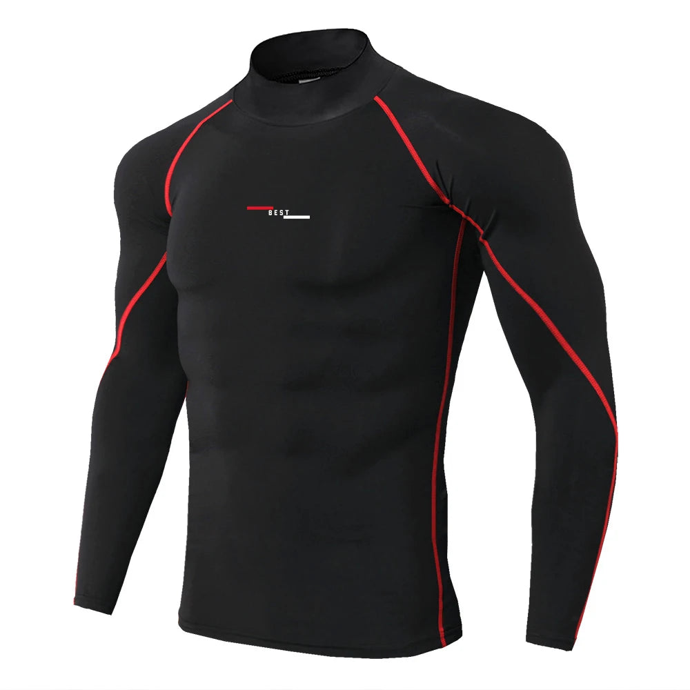 Premium Mens Compression Long Sleeve - Quick Dry Spider Print