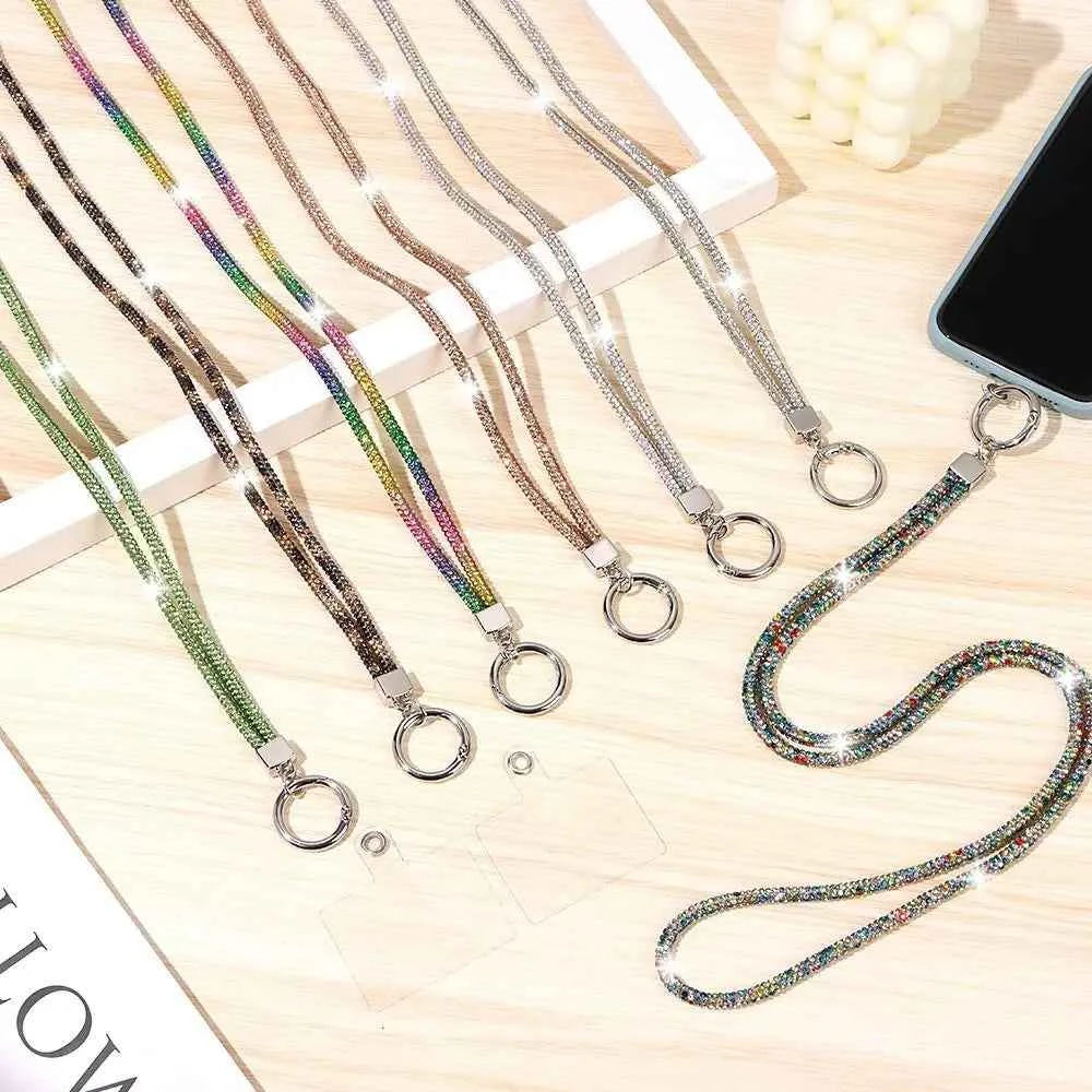 Luxury Rhinestone Phone Lanyard Strap - Sparkling Crystal Chain