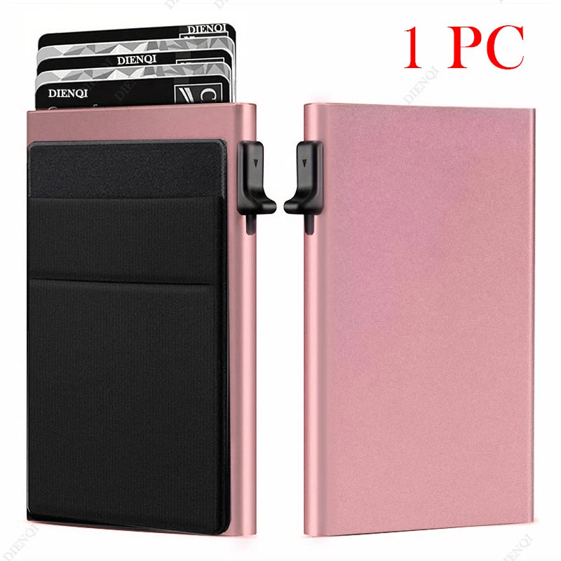 Premium Minimalist Metal Wallet - RFID Blocking Card Holder