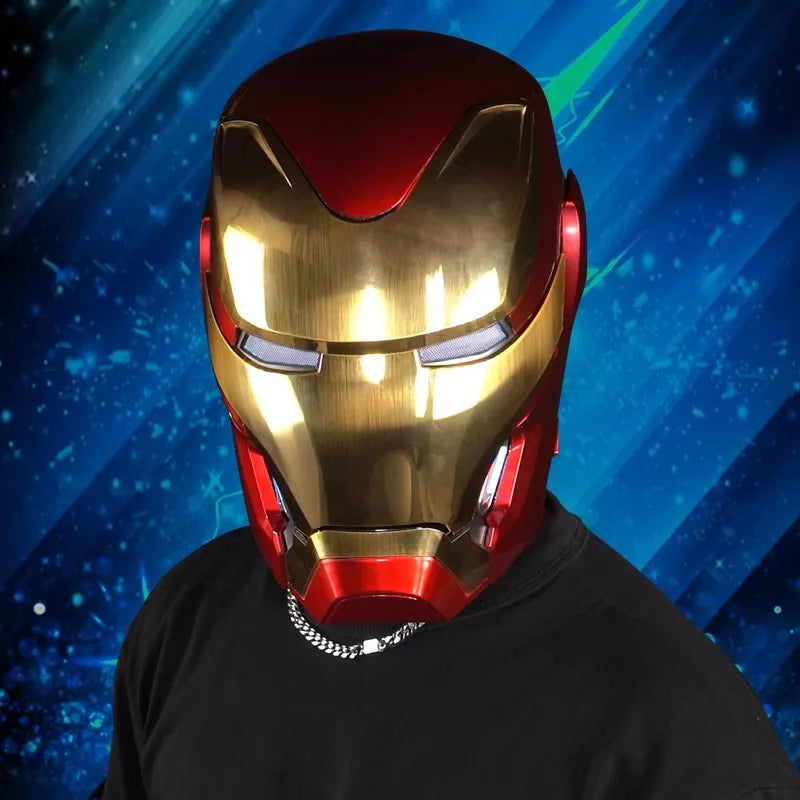 Premium Iron Man Voice Control Helmet - Electric Multi-Piece Opening Eyes Model