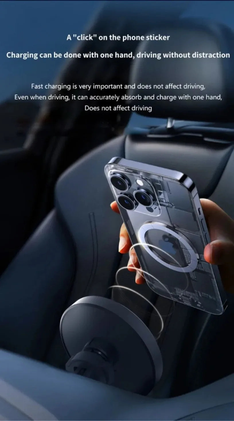 Premium Magsafe Car Wireless Charger - 15W Fast Vent Mount