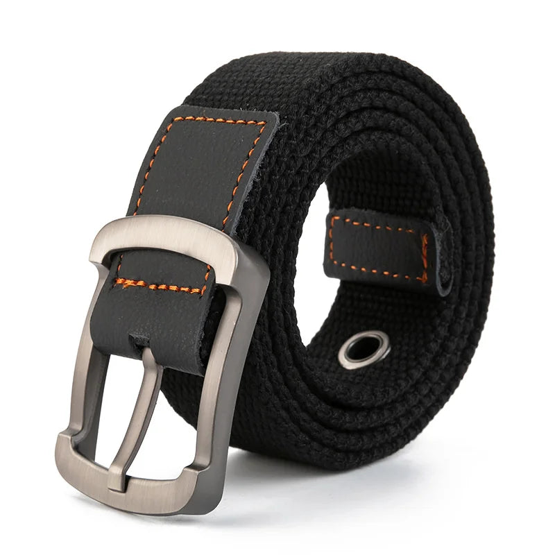 Durable Canvas Tactical Belt - Premium Outdoor Casual Strap