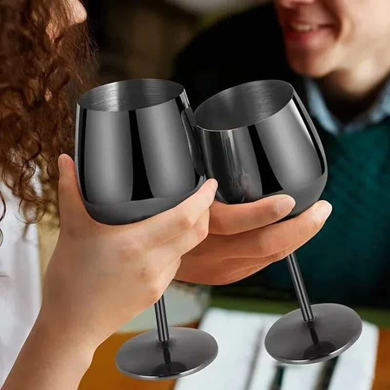 Stainless Steel Wine Goblet - 500ml rose gold metal cup for red wine