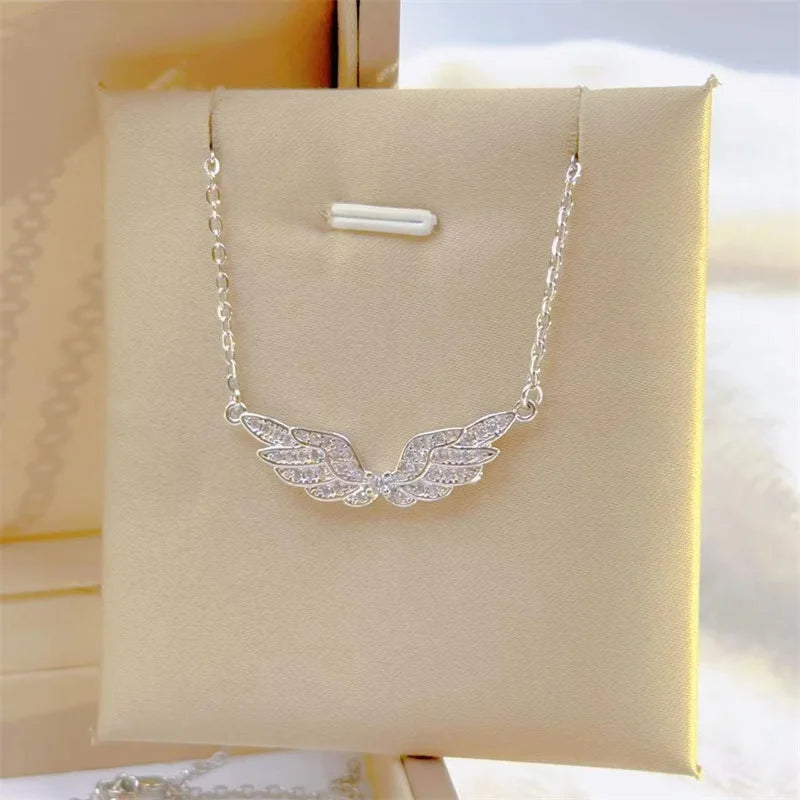 Exquisite Angel Wings Necklace - Stainless Steel Clavicle Chain