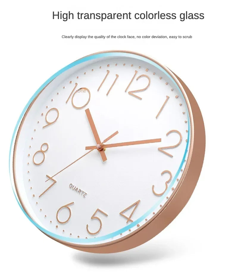 Elegant 8 Inch Silent Wall Clock - Modern Quartz Design