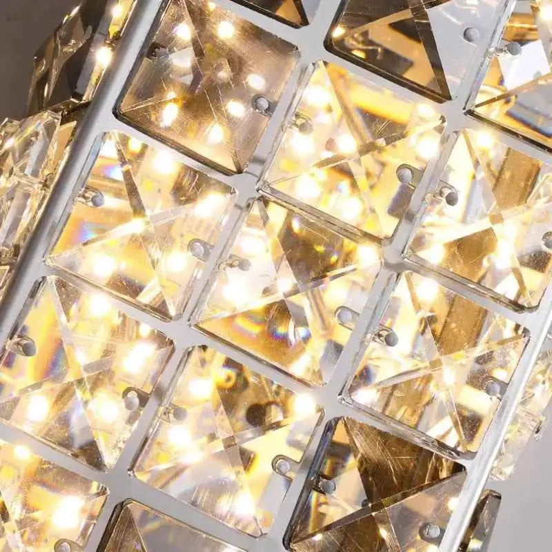 Elegant Crystal Wall Lamp - Dimmable Eye Care Lighting