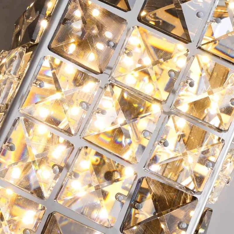 Elegant Crystal Wall Lamp - Dimmable Eye Care Lighting